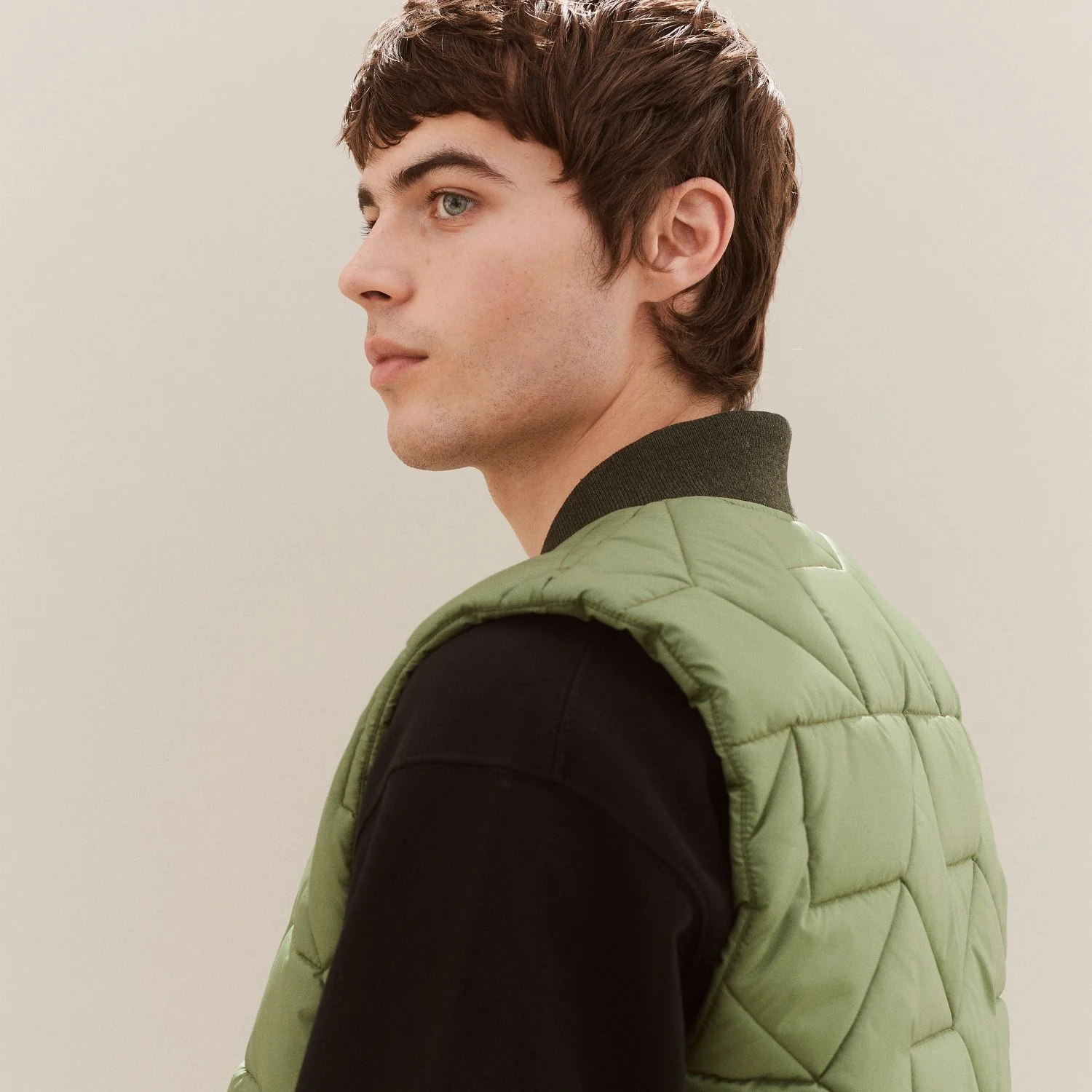 Big Quilt Bomber Gilet - Image 4