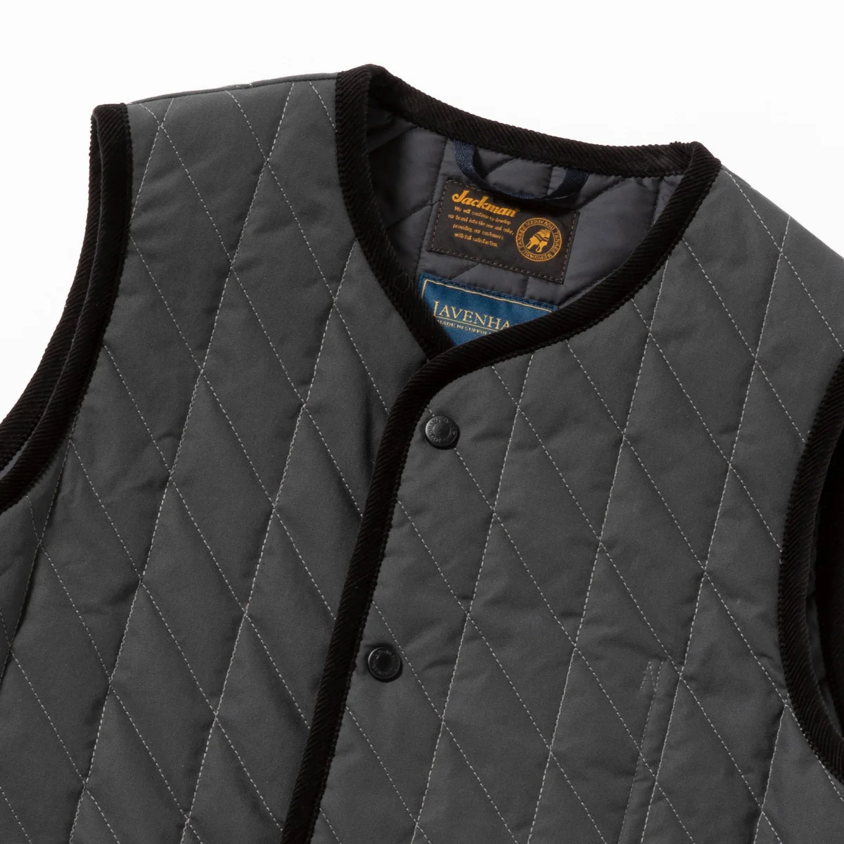 Jackman Bound Pocket Collarless Gilet - Image 3